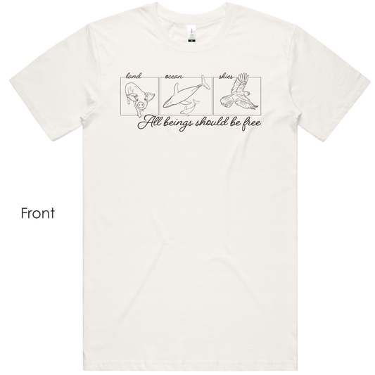 All Beings Should Be Free Tee 2026 (Front Print Only)